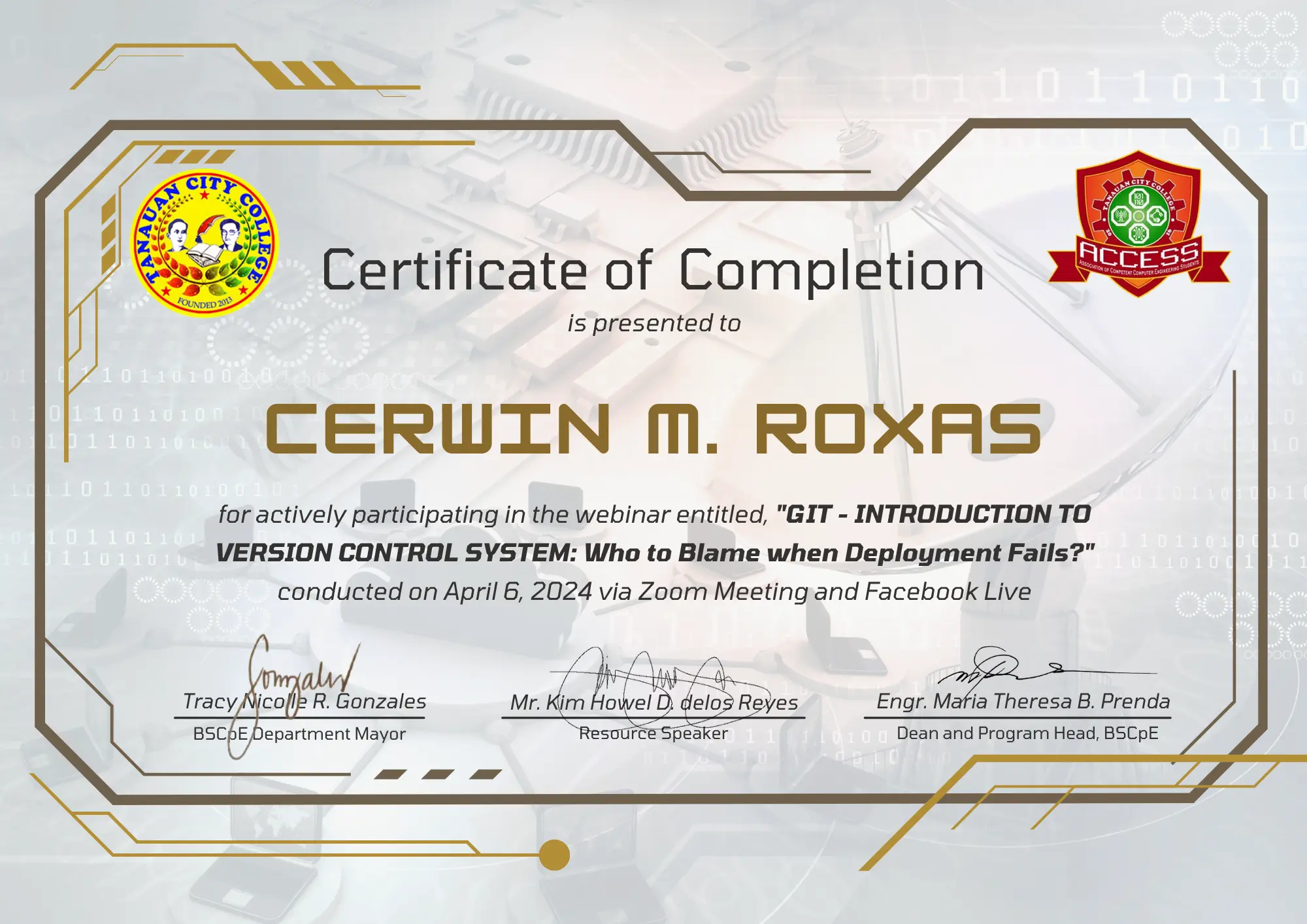 Certificate 4